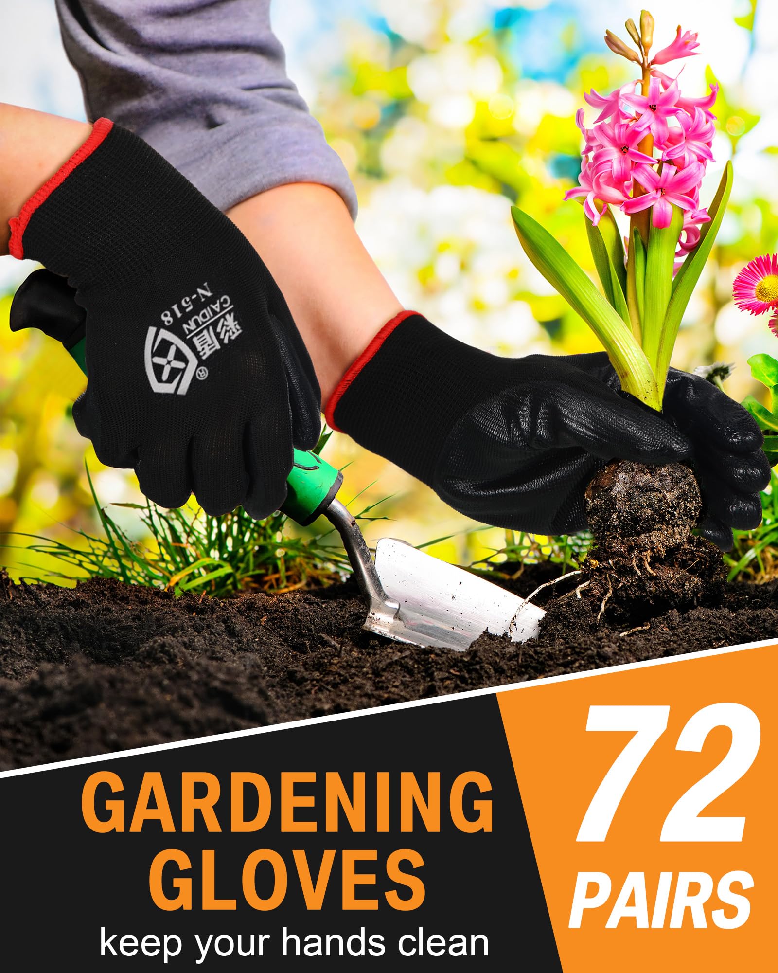 Potchen gloves in use during gardening work