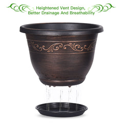 Pottiffe 16 Inch Flower Pot with houseplants