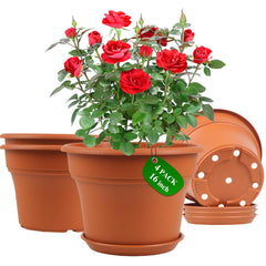 Pottiffe 16 Inch Terracotta Planters set – front view