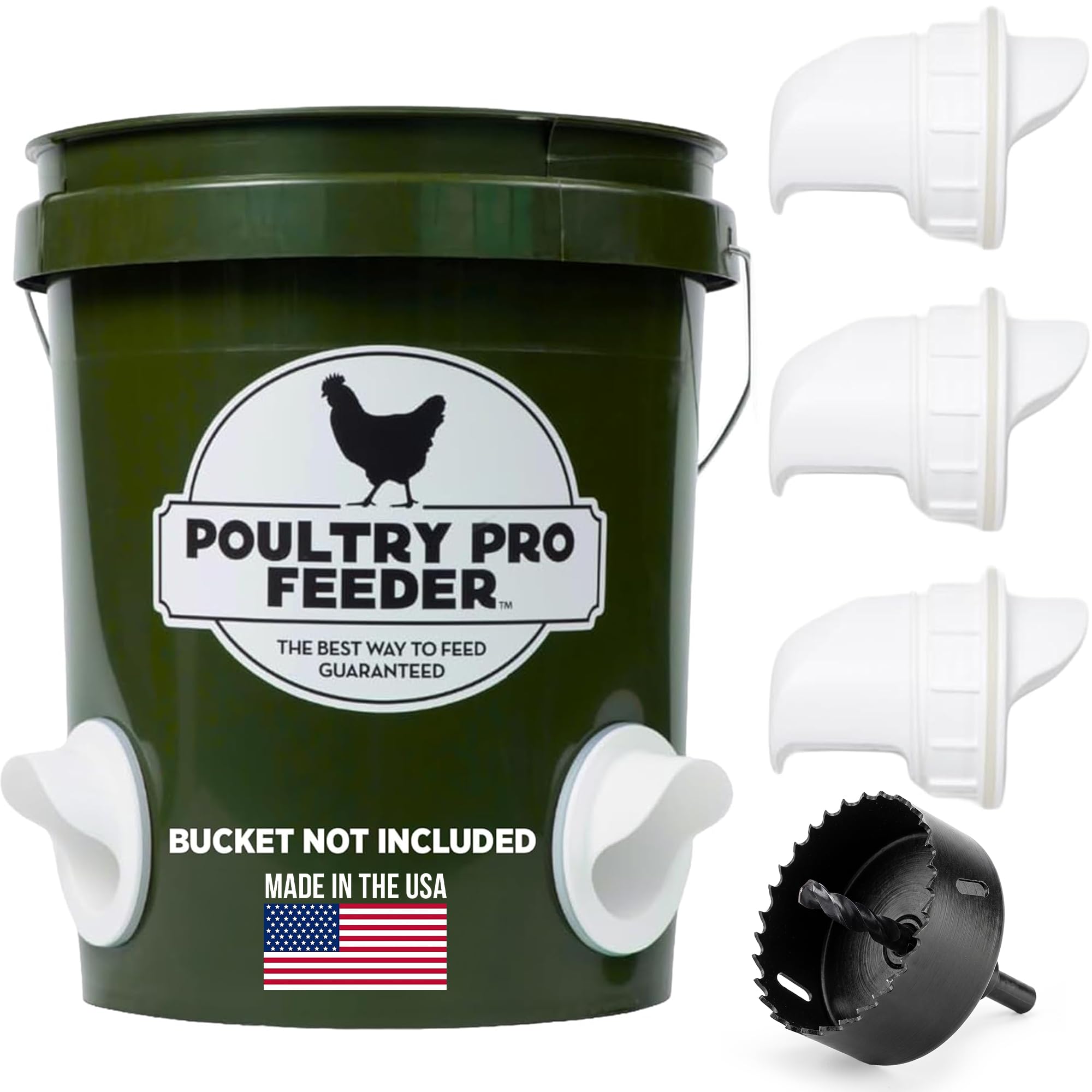 Poultry Pro DIY Chicken Feeder Kit with ports and hole saw