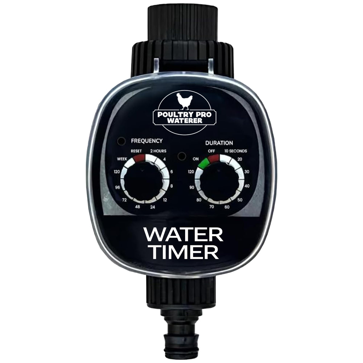 Poultry Pro Water Timer front view with dials