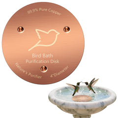 POUMEE Bird Bath Copper Disk front view, measuring 13.7 cm
