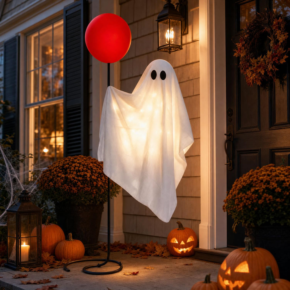Power Your Lawn ghost decoration packaging and assembly details
