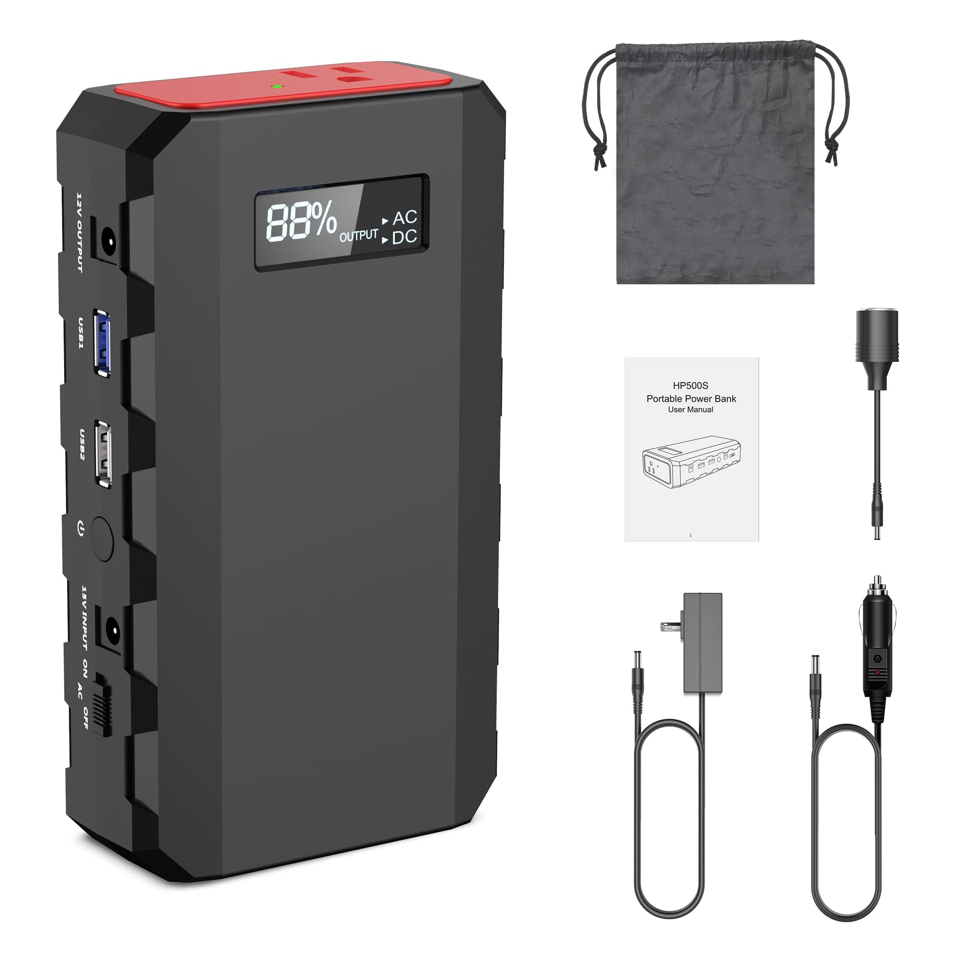 powkey Portable Power Station compact size in hand