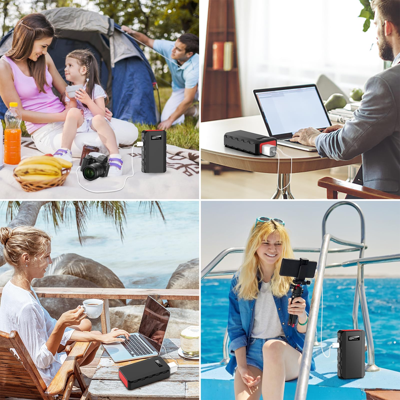 powkey Portable Power Station with smartphone charging