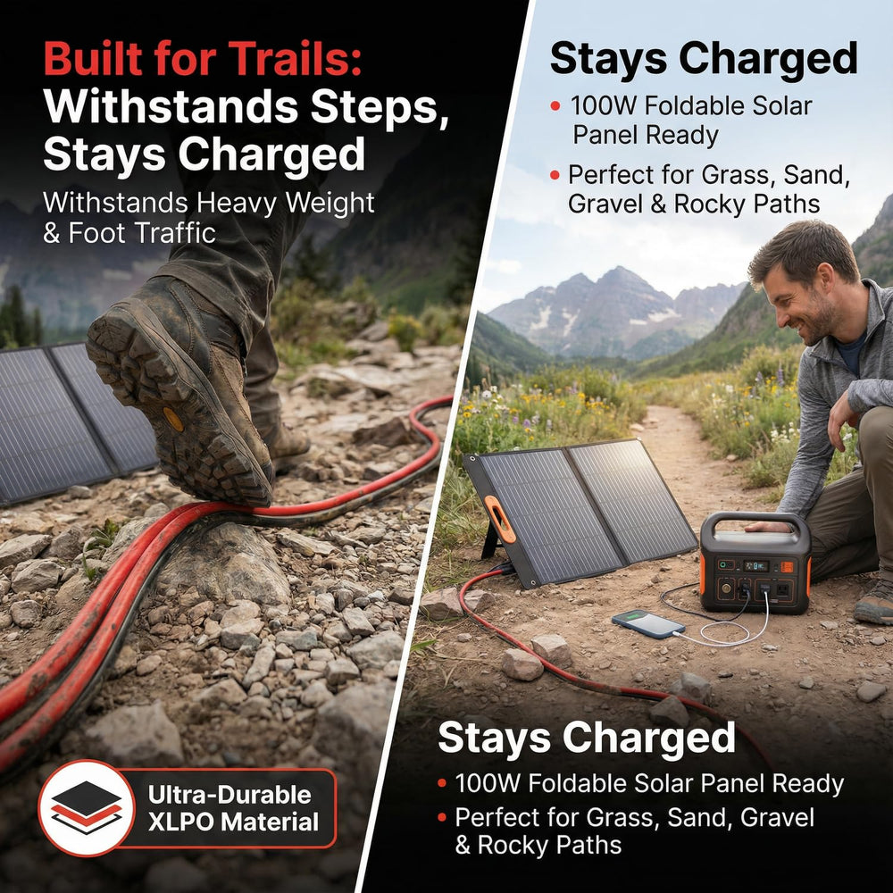 POWLERCTL Solar Panel Extension Cable 10 AWG installed on RV