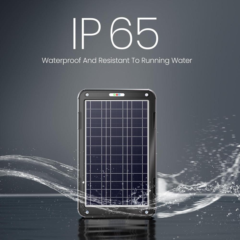 POWOXI 12W Solar Battery Charger close-up of PWM controller