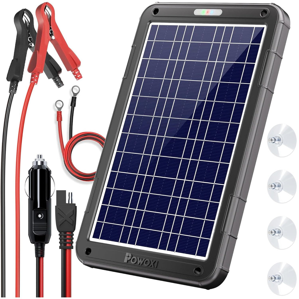 POWOXI 12W Solar Battery Charger front view