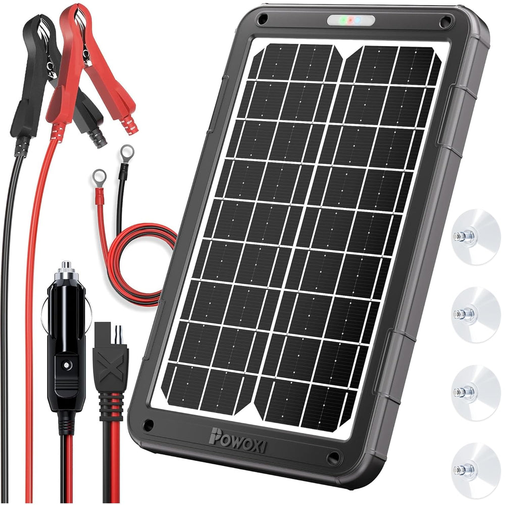 POWOXI 15W solar battery charger front view