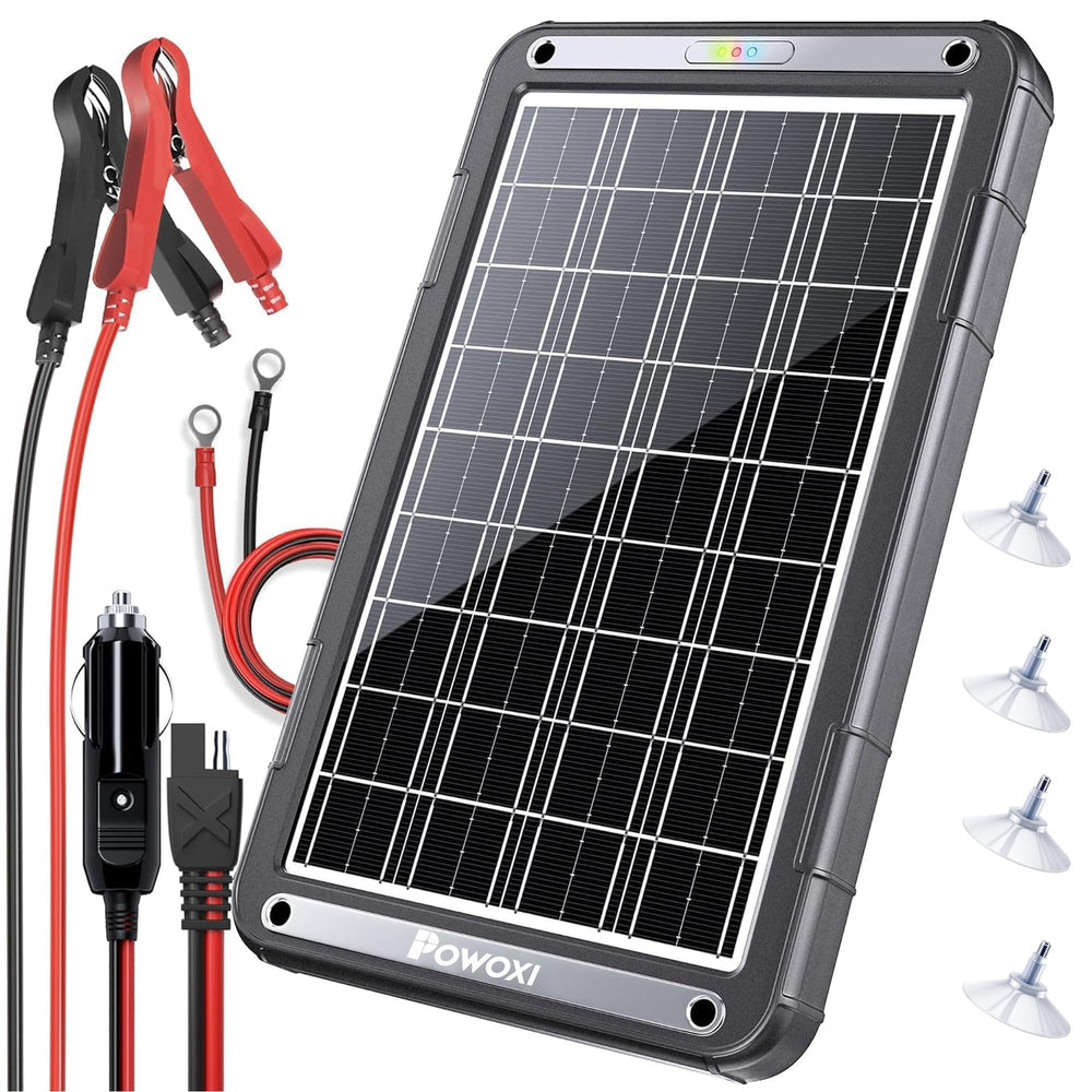 POWOXI 15W solar battery charger front view