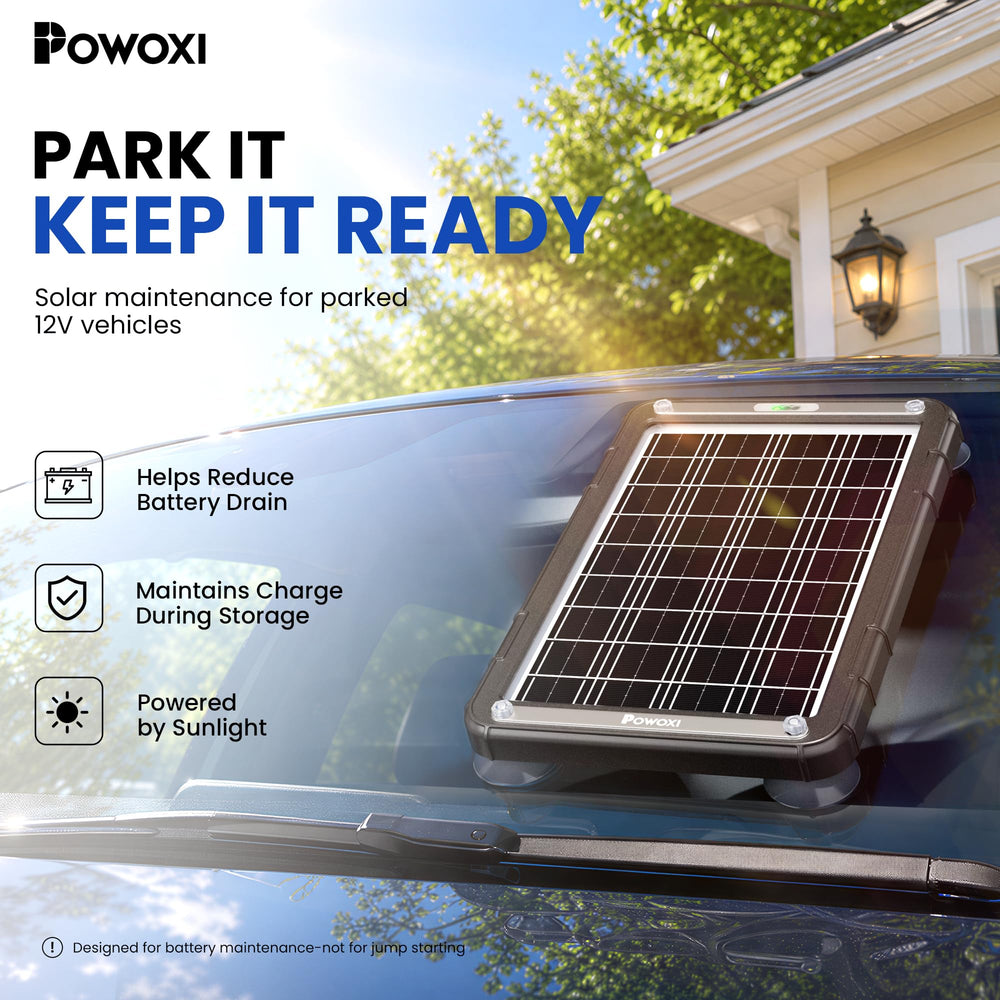 POWOXI 15W solar charger with LED indicators
