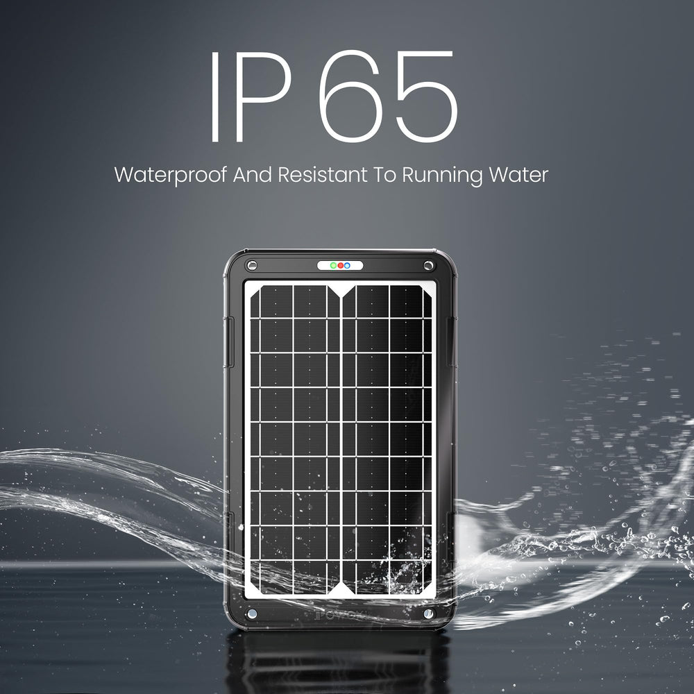 POWOXI solar battery charger packed neatly