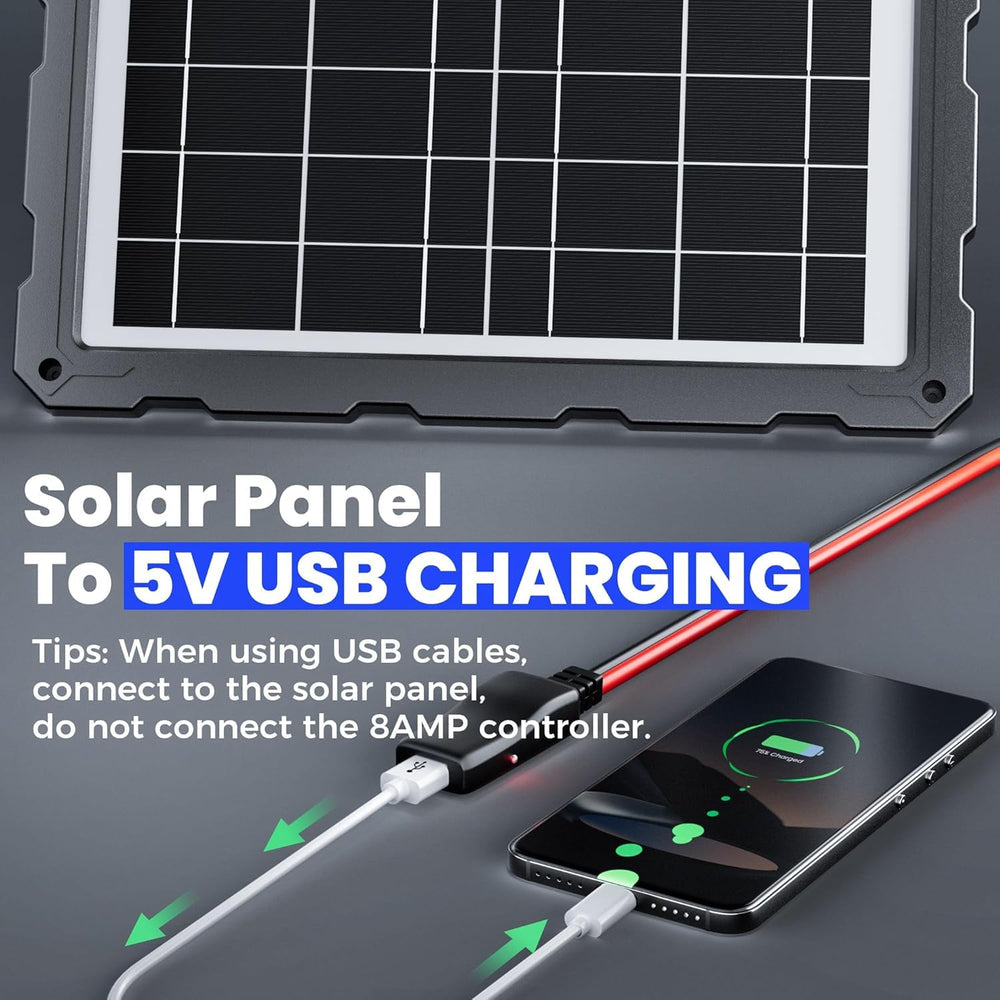 POWOXI solar charger mounted on ground for optimal sunlight