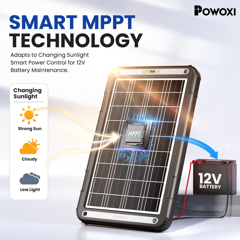 POWOXI solar panel showing durable design