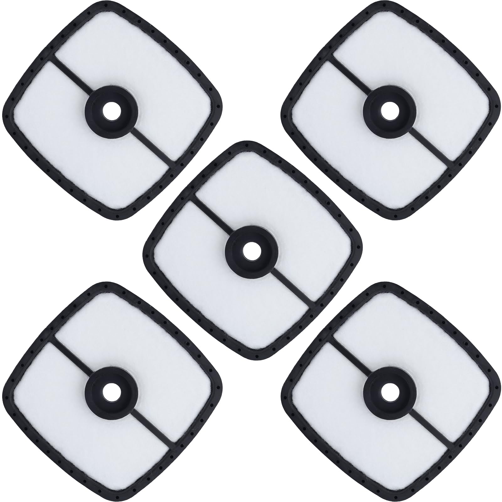 Powtol SRM 225 air filter front view, pack of 5