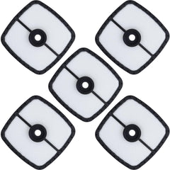 Powtol SRM 225 air filter front view, pack of 5