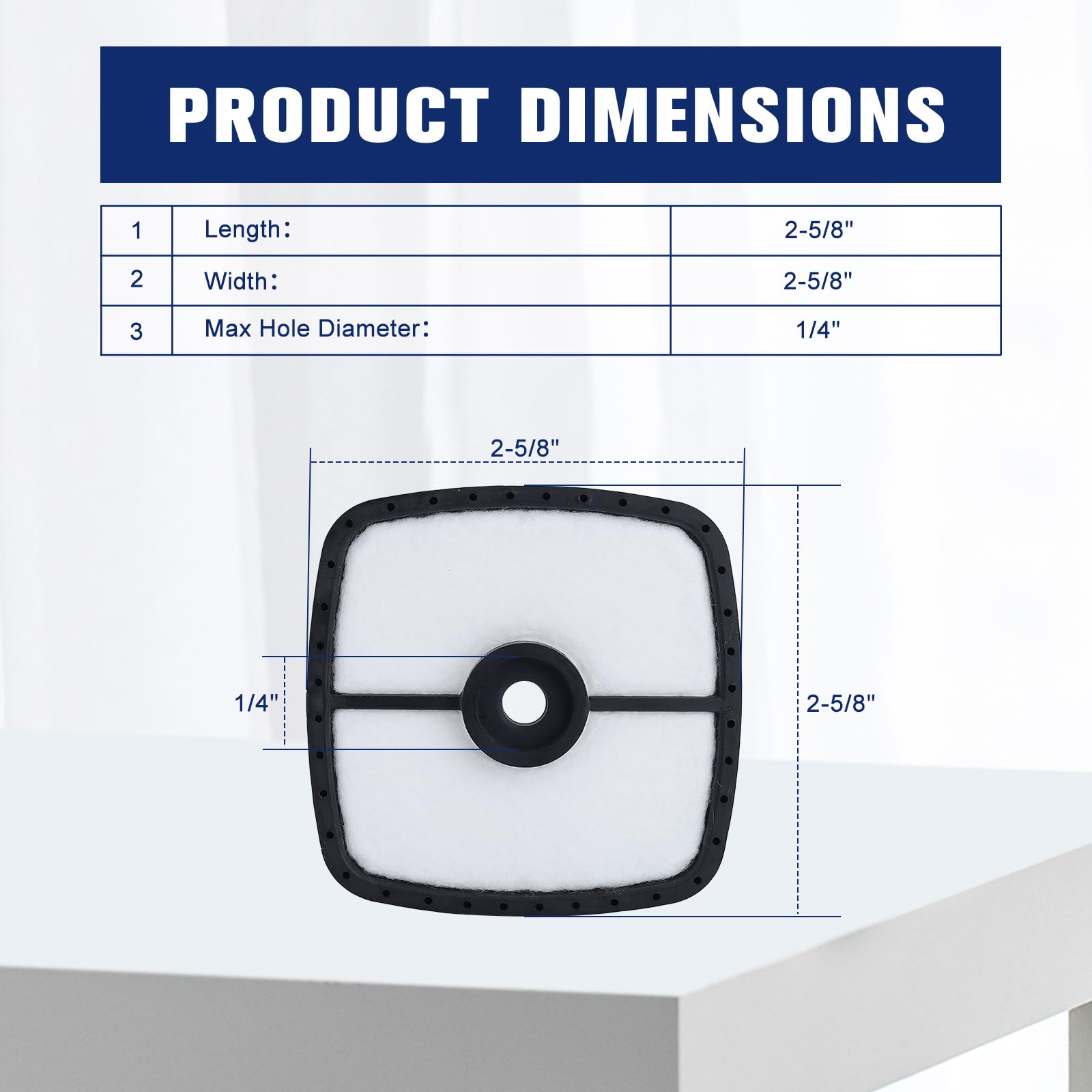 Powtol SRM 225 air filter in garden tool setup