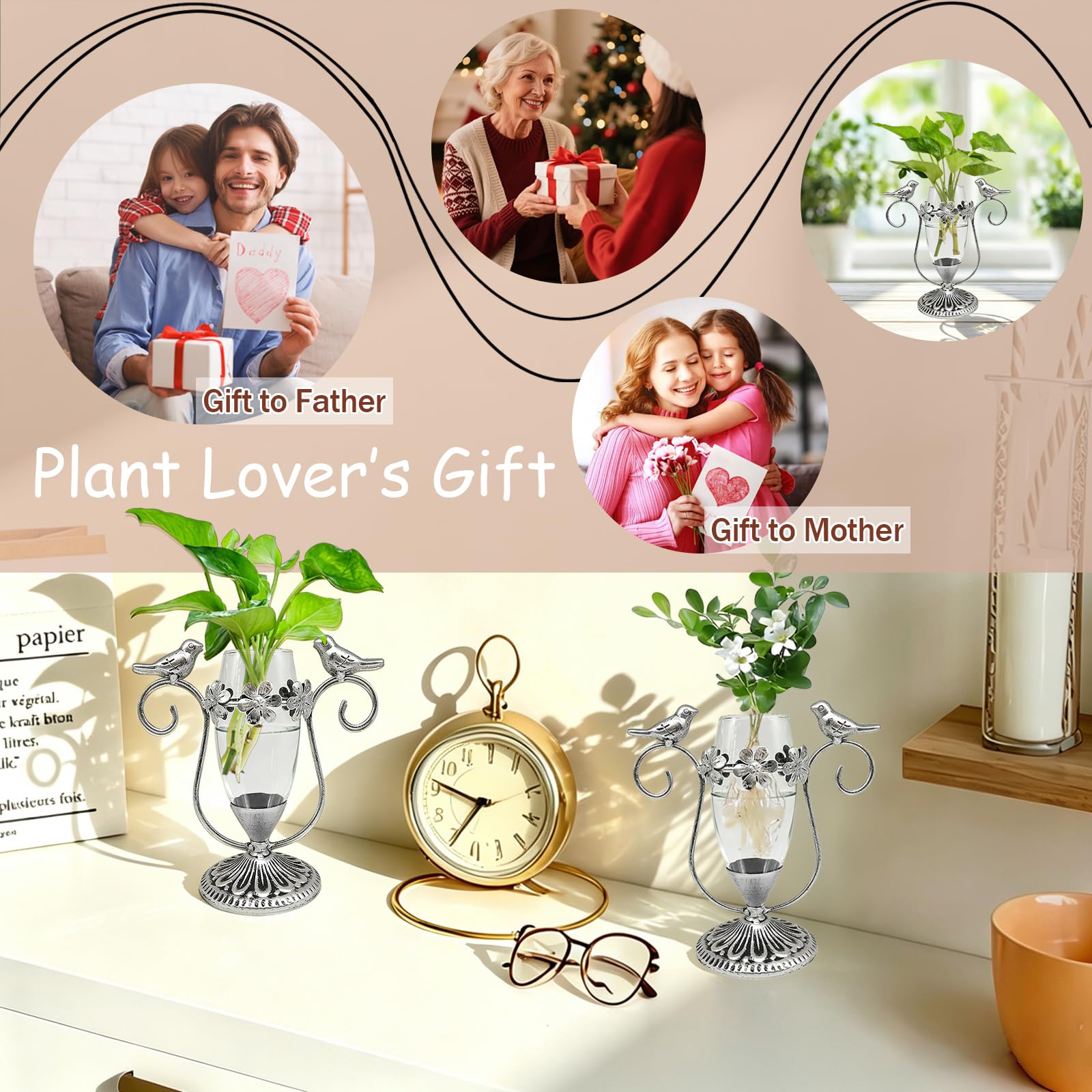 POXOHO Tabletop Plant Propagation Station packaged with stand