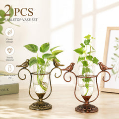 POXOHO terrarium with retro design and sturdy metal frame