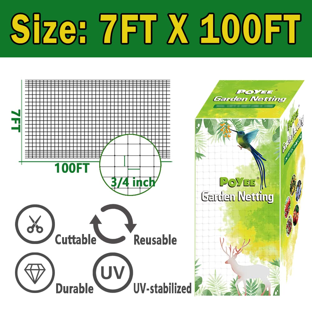 POYEE Bird Netting unrolled on garden bed