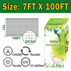 POYEE Bird Netting unrolled on garden bed