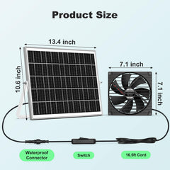 pqins solar fan installed in a greenhouse