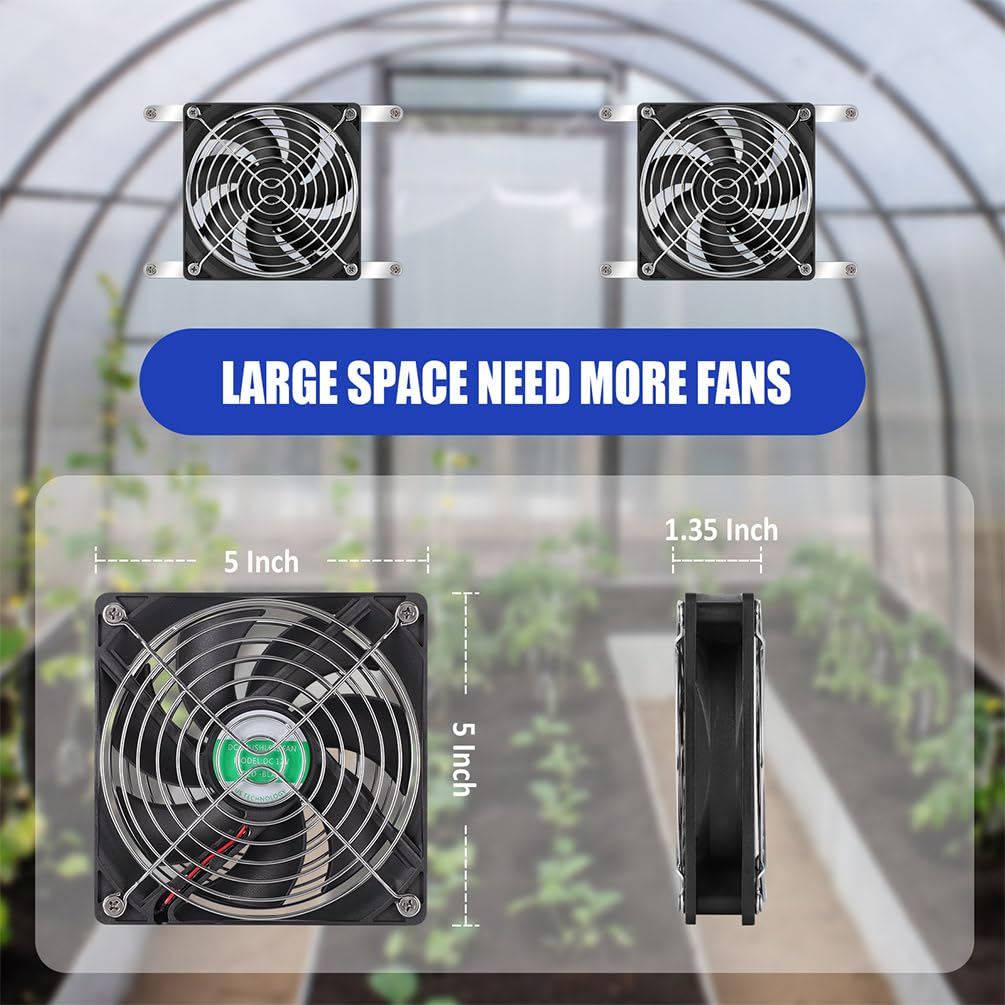 pqins solar powered fan kit in outdoor setting