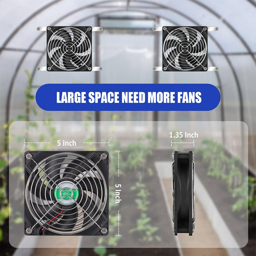 pqins solar powered fan kit in outdoor setting