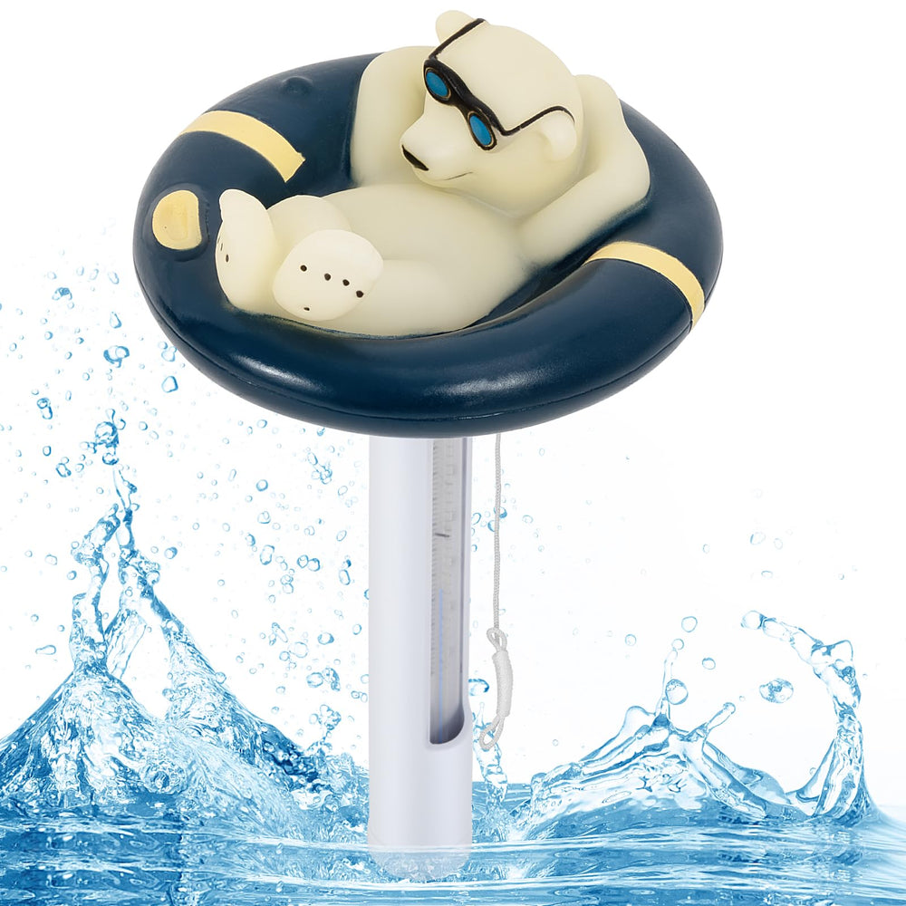 PRASBURR Pool Thermometer floating blue model with string