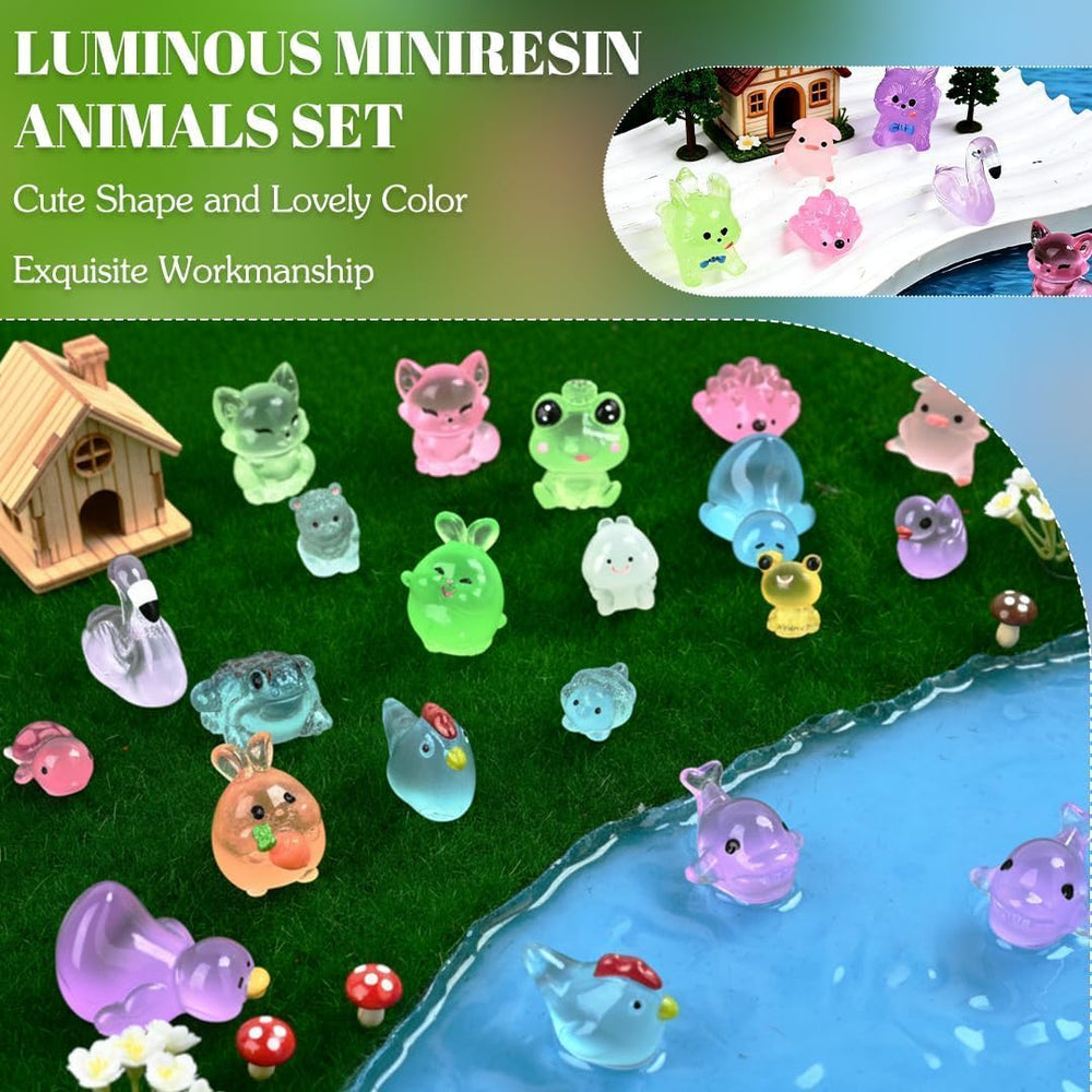 Prdingfy assorted mini animal figures for fairy gardens