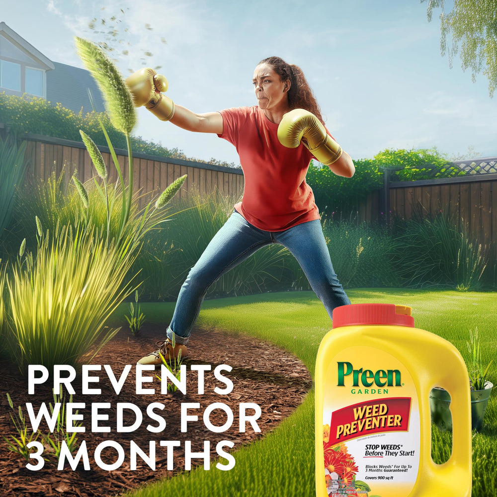 Preen Garden Weed Preventer 900 sq. ft. coverage illustration