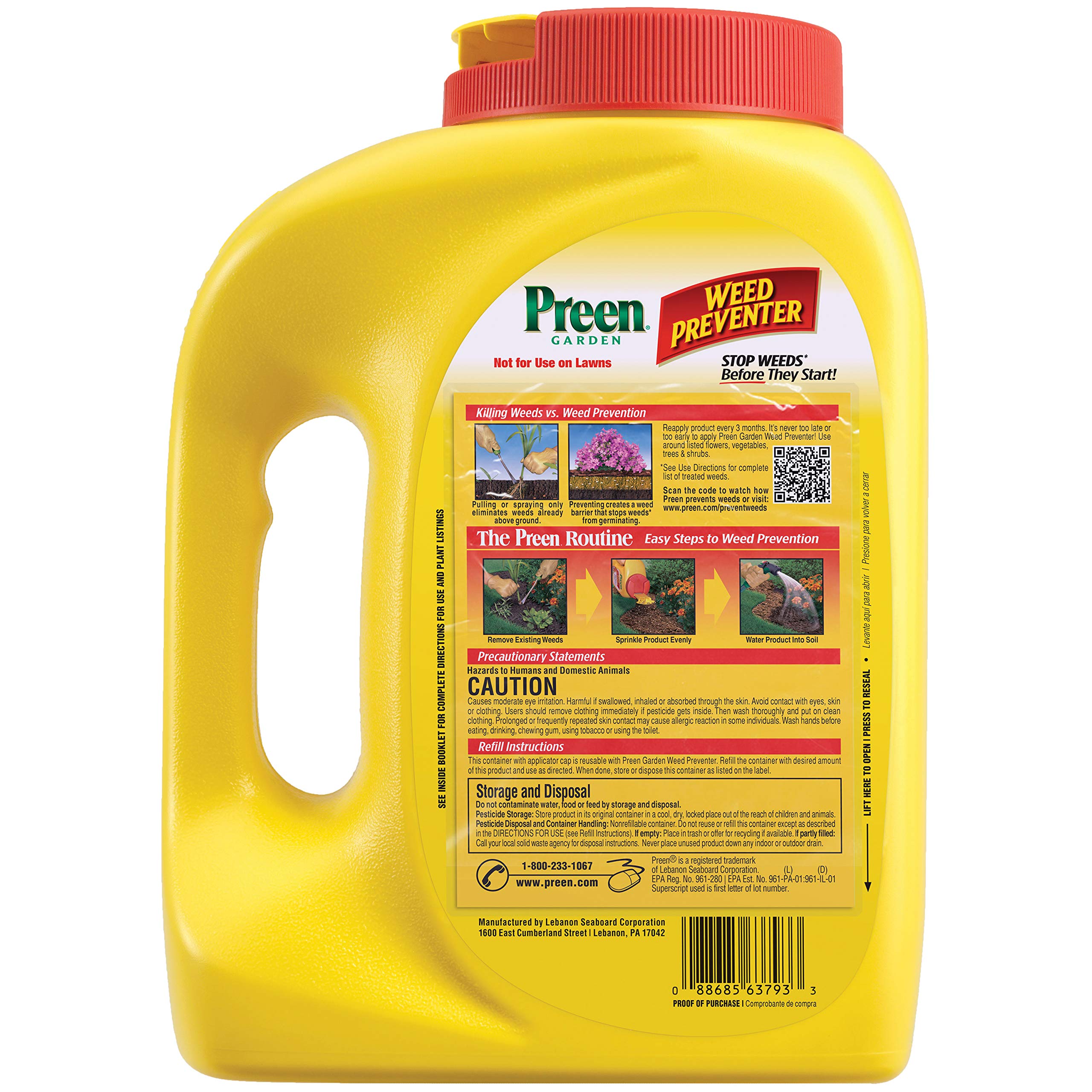 Preen Garden Weed Preventer in garden bed setting