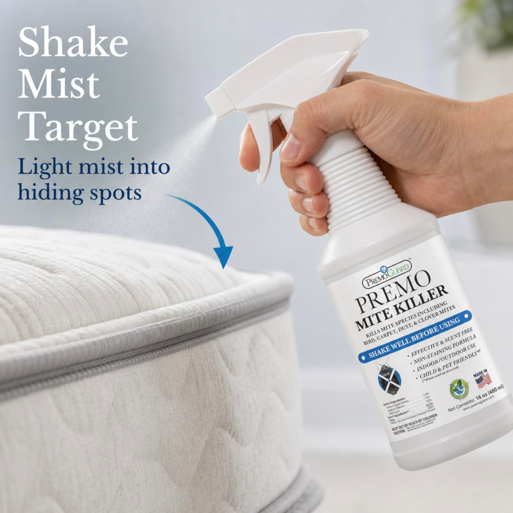 Premo Guard Natural Mite Spray packaging details