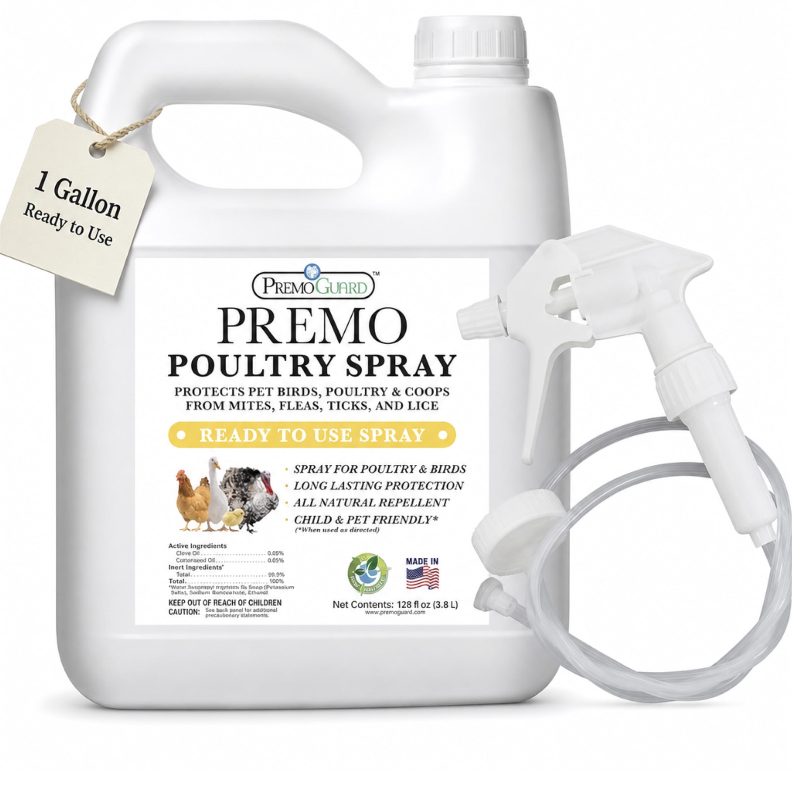 Premo Guard Natural Poultry Spray 128 Fl Oz bottle front view