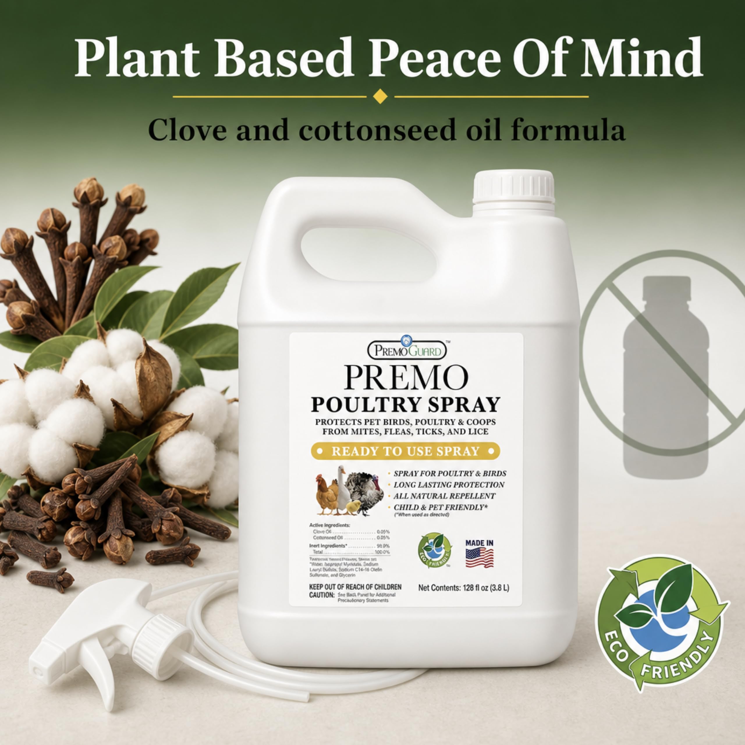 Premo Guard Natural Poultry Spray packaging details