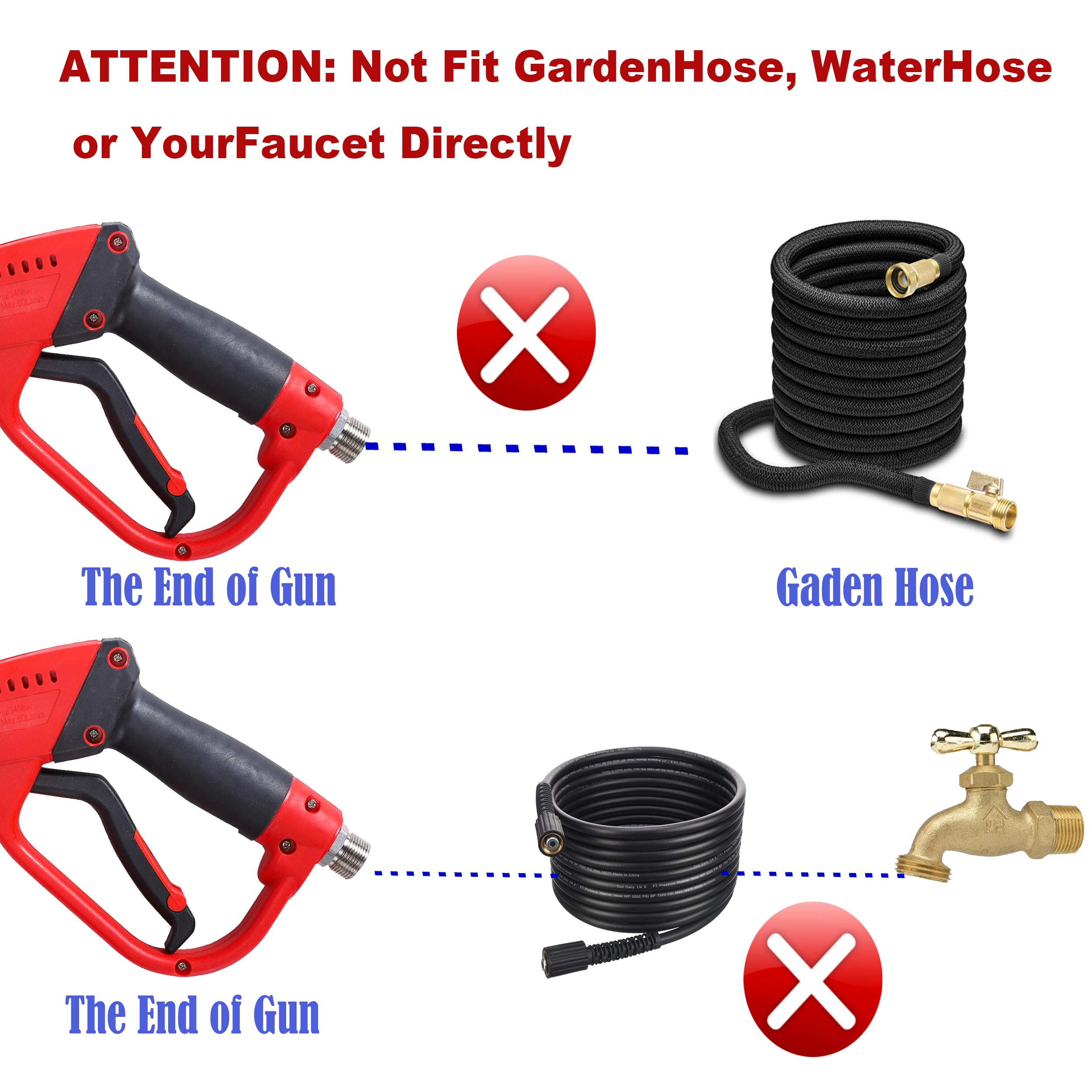 Pressure washer extension wand with curved rod