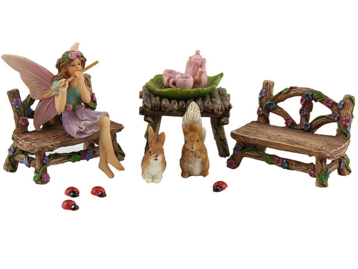 PRETMANNS Fairy Garden Accessories Kit with 14 hand-painted figurines