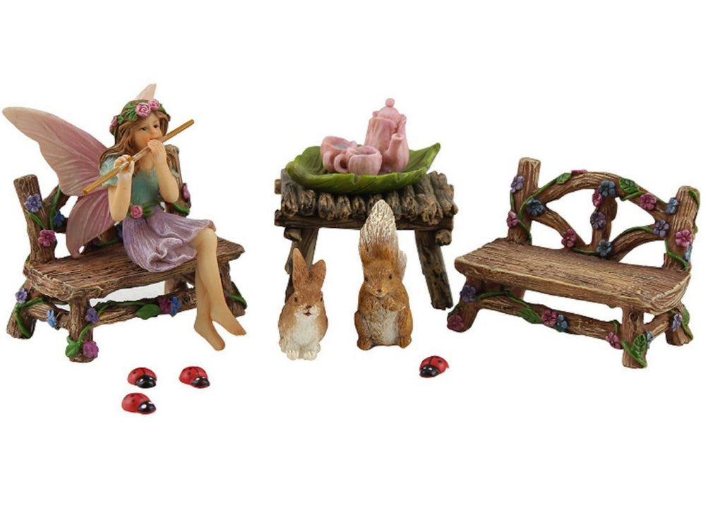 PRETMANNS Fairy Garden Accessories Kit with 14 hand-painted figurines