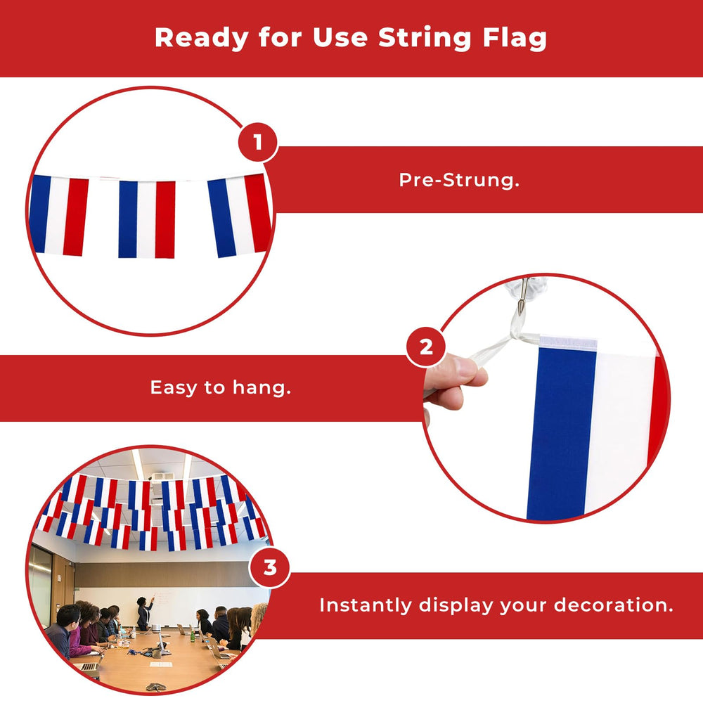 pretty_jessie Mini String Flags on display outdoors