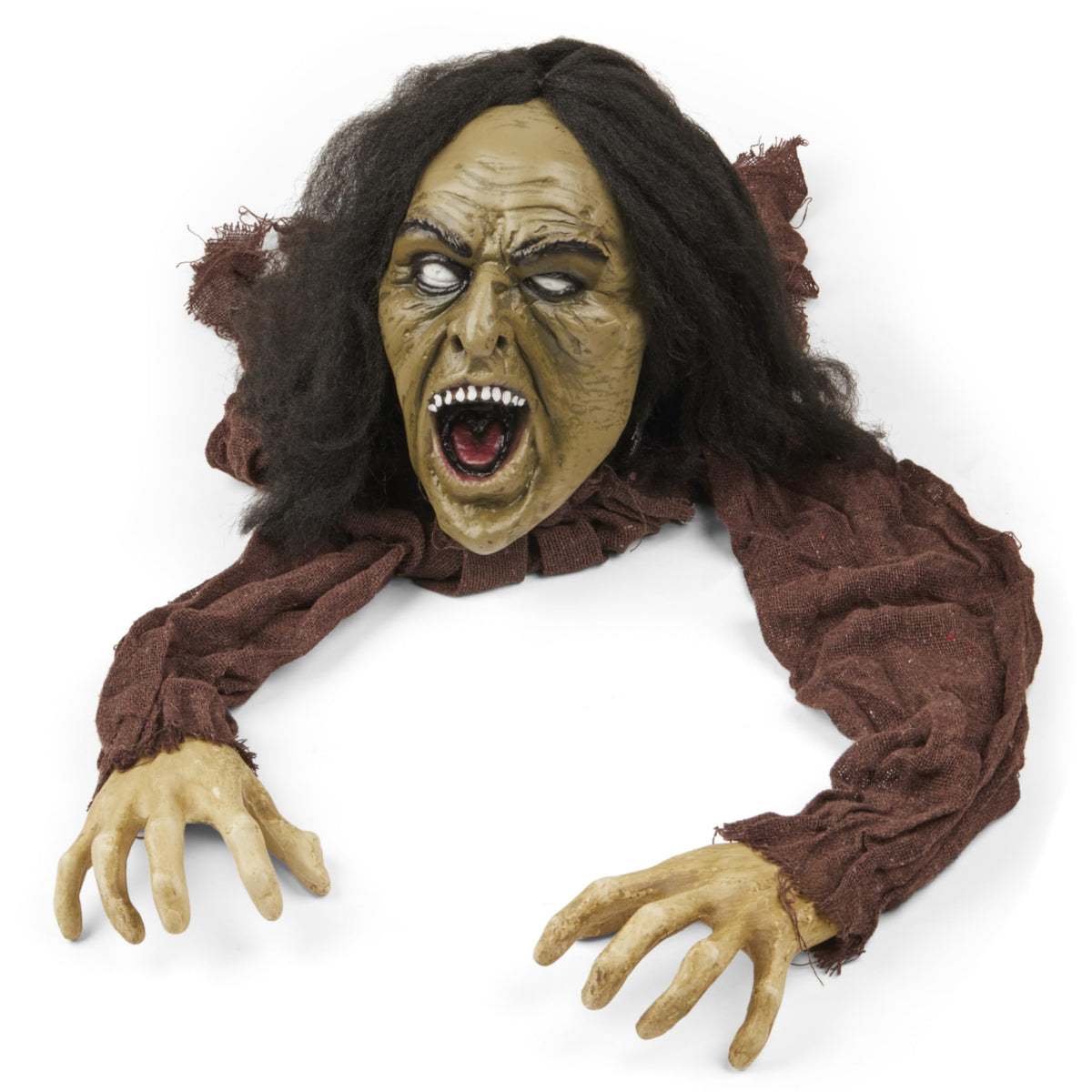 PREXTEX Crawling Zombie decoration front view with detailed features