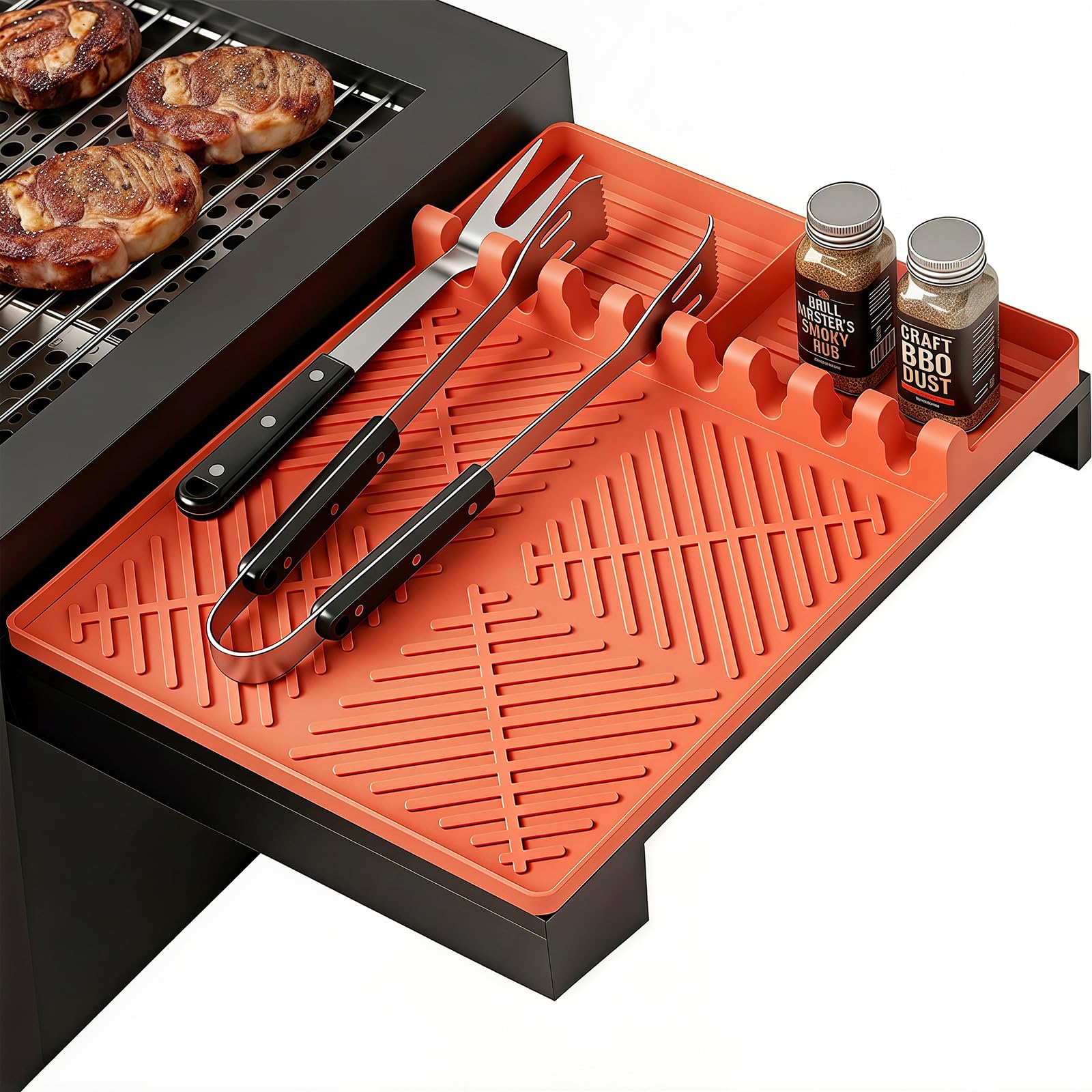 PRFCTTY Silicone Grill Mat front view in orange