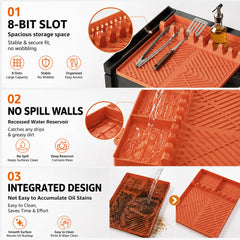 PRFCTTY Silicone Grill Mat rolled up for storage