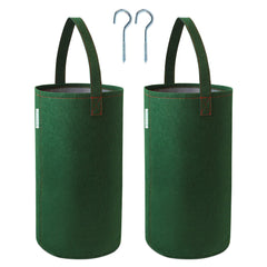 Pri Gardens Upside Down Tomato Planter filled with soil and plant