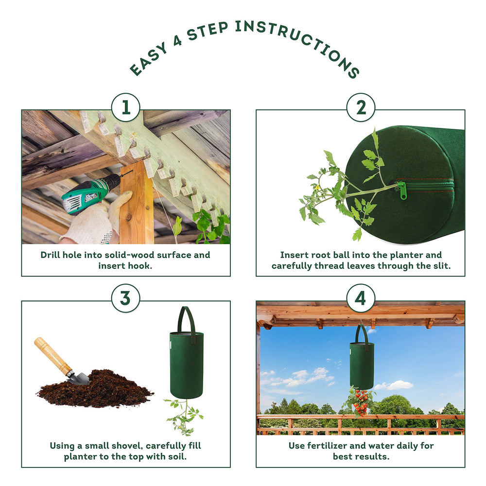 Pri Gardens Upside Down Tomato Planter with instructions
