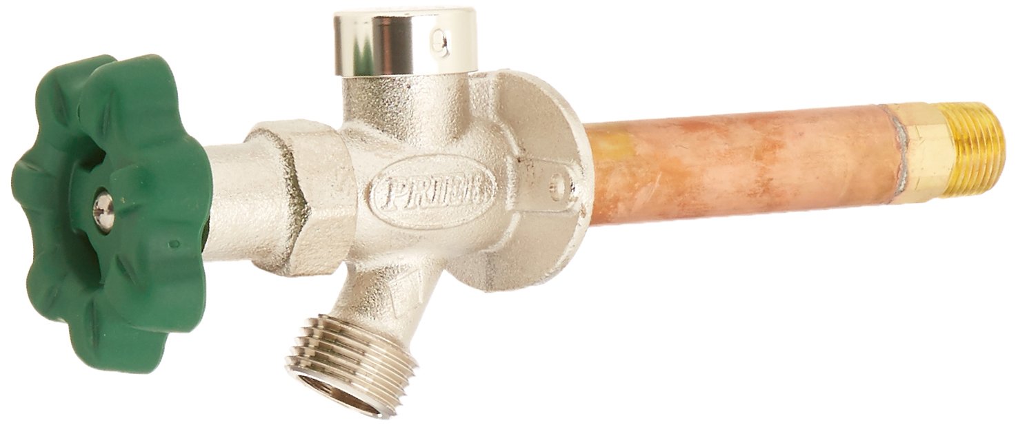Prier Quarter-Turn Frost Free Hydrant front view with satin nickel finish