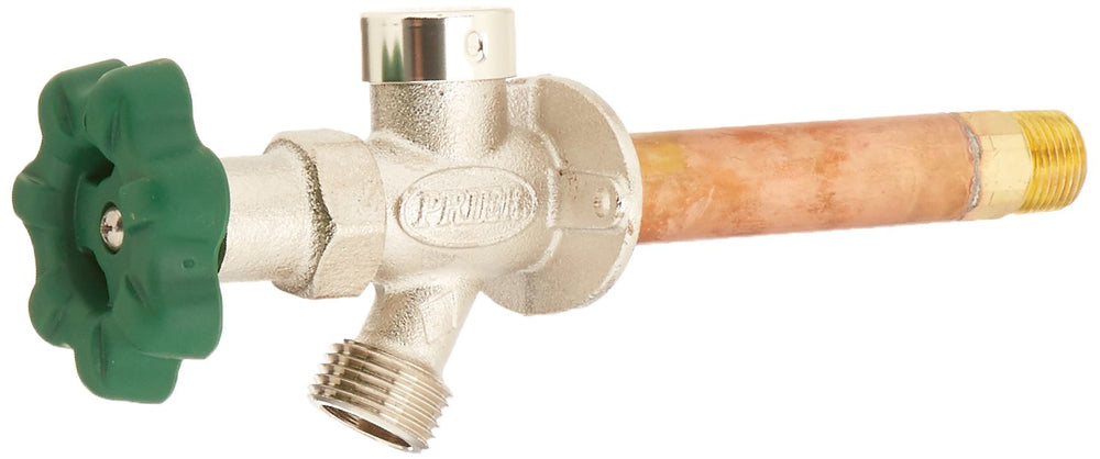 Prier Quarter-Turn Frost Free Hydrant front view with satin nickel finish