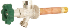 Prier Quarter-Turn Frost Free Hydrant front view with satin nickel finish