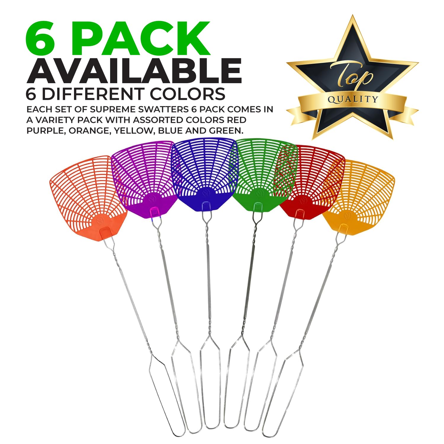 PRO Bug & Fly Swatter 6-Pack displayed outdoors