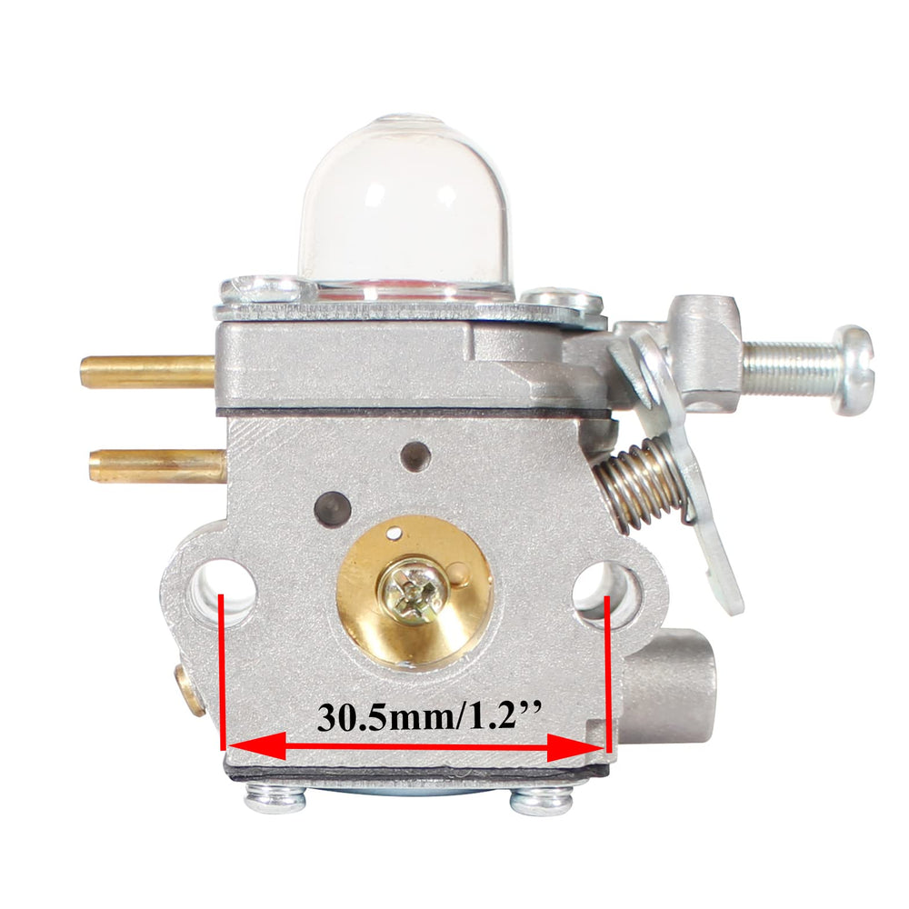 Pro Chaser Carburetor side view showing fuel hose connections