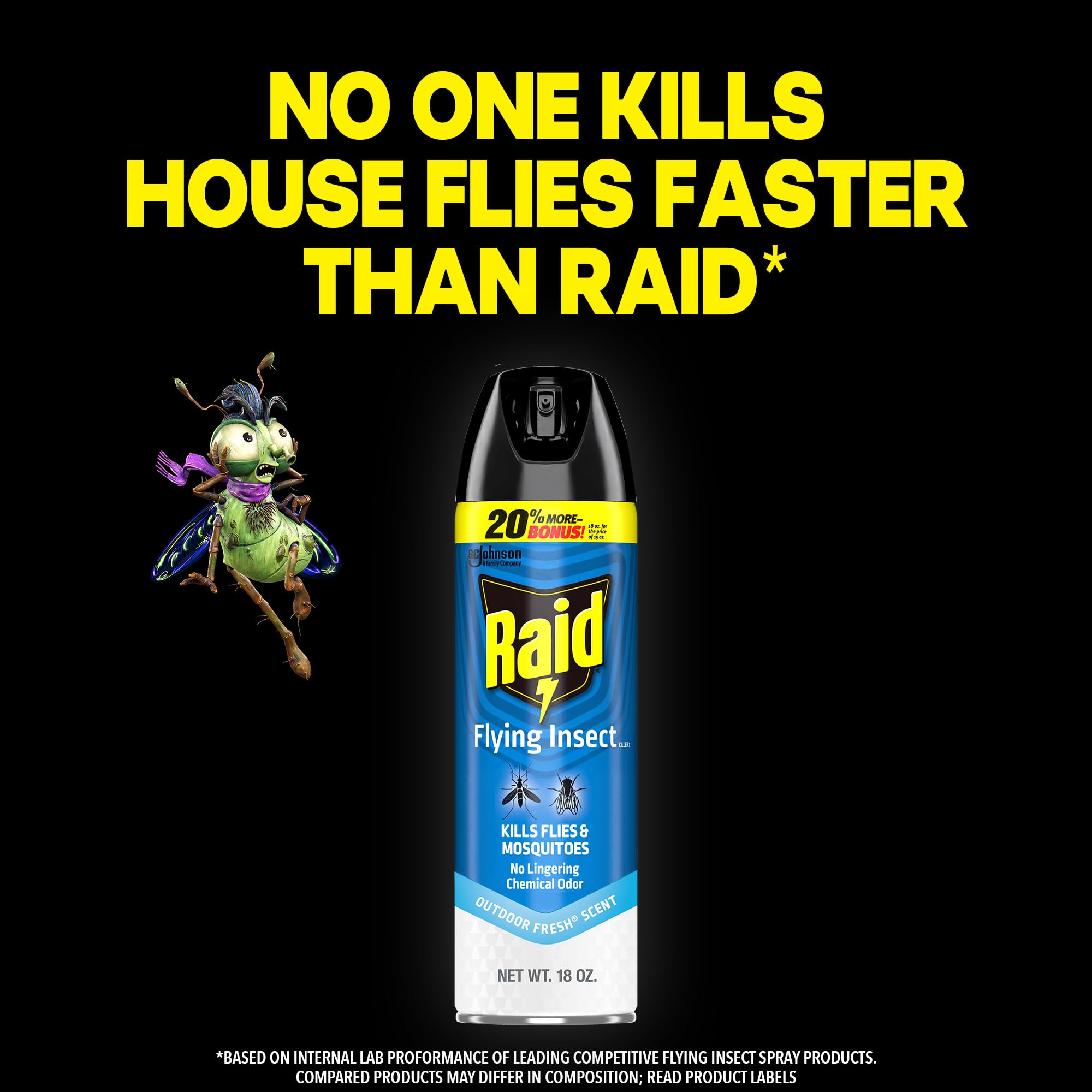 Product packaging of Raid Flying Insect Killer 18 oz